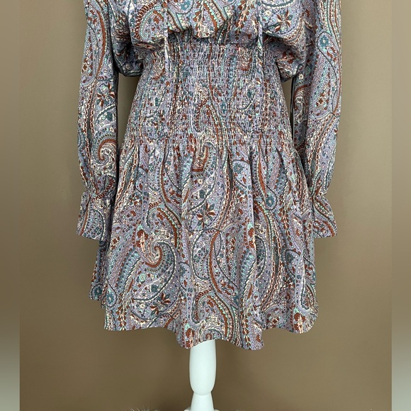 {Bishop + Young} Marmont Boho Dress Long Sleeve in Dusk Paisley - Small - NWT - Picture 3 of 11